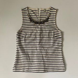 J Crew Sleeveless Striped Top